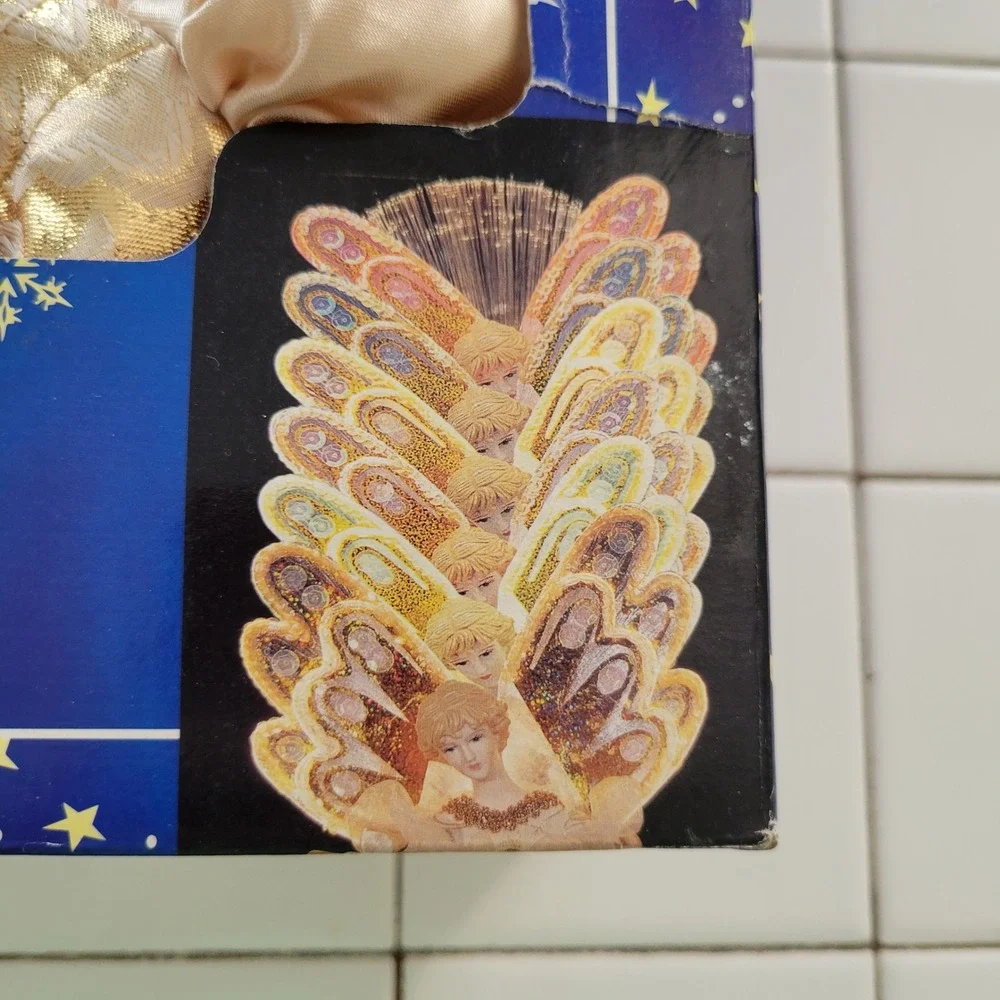 Deluxe 12 in Fiber Optic Angel Wings Color Change Christmas Decor‎ Tree Topper